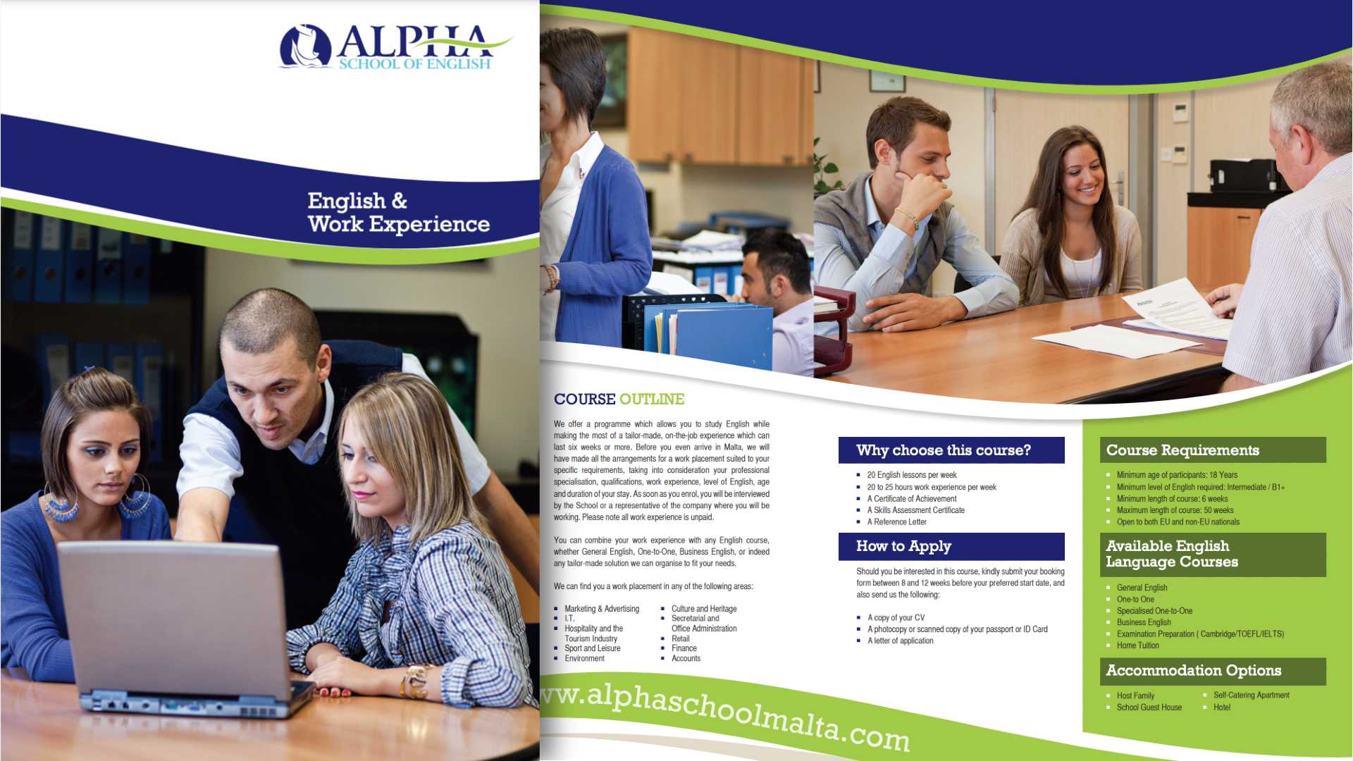 English & Work Experience Brochure